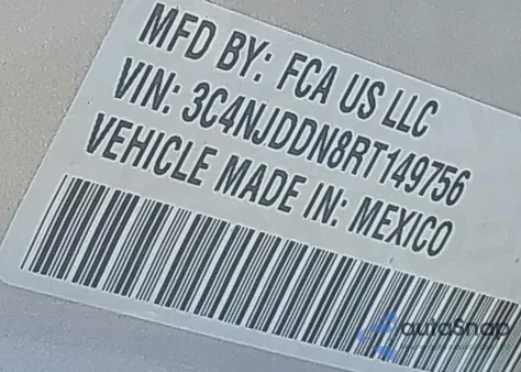 2024 Jeep Compass Trailhawk 4X4 z USA, uszkodzony, nr VIN 3C4NJDDN8RT149756